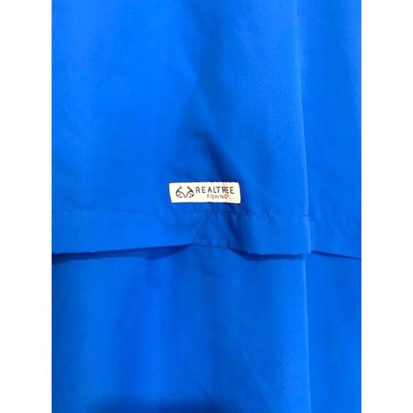 Realtree Fishing Men's Blue Short Sleeve Button-Up Shirt 2XL Polyester - Picture 5 of 9